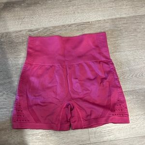 Pink seamless workout shorts size S
